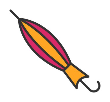 Kapatılan Şemsiye web simgesi, vektör illüstrasyonu