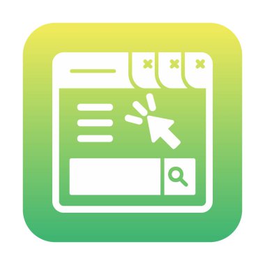 Basit web sayfası simgesi, vektör illüstrasyonu