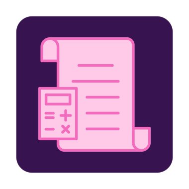 Basit muhasebe simgesi, vektör illüstrasyonu