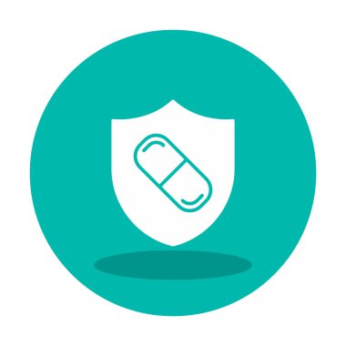 medical shield icon vector illustration 
