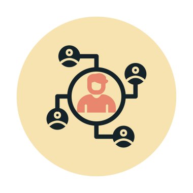 vektör olarak düz sosyal ağ simgesi. logotype