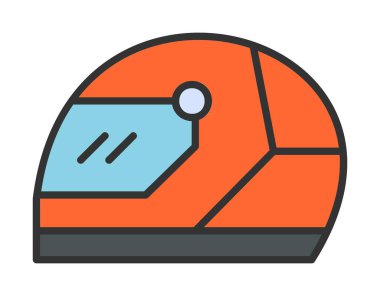 Kask simge vektör çizim yarış                 