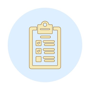 kontrol listesi simgesi, vektör illüstrasyonu 