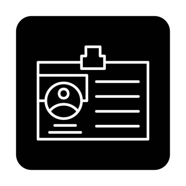 ID kart simgesi vektör illüstrasyonu                                  