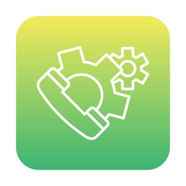 Basit Çağrı Ayarları simgesi, vektör illüstrasyonu