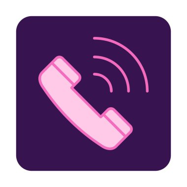 Basit bir telefon görüşmesi. simge vektör illüstrasyonu  