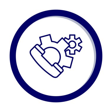 Basit Çağrı Ayarları simgesi, vektör illüstrasyonu