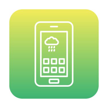 Cep telefonu web simgesi, vektör çizim