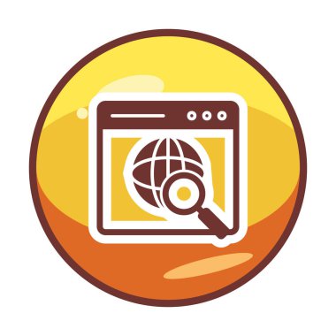 Web tarayıcı simgesi, vektör illüstrasyonu basit tasarım