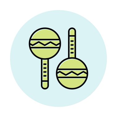 maracas simgesi vektör illüstrasyonu