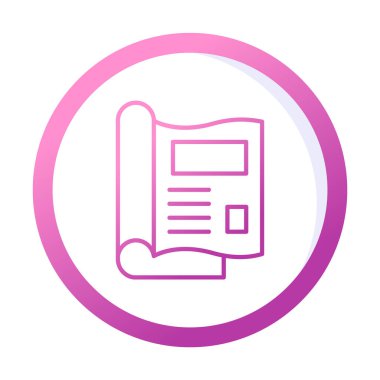 dergi simgesi, vektör illüstrasyonu basit tasarım