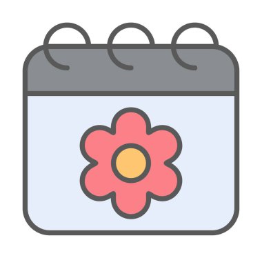 Sakura tarih simgesi, vektör çizimi 