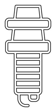 Buji simgesinin vektör illüstrasyonu