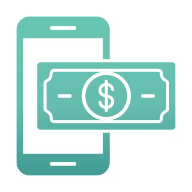 Basit Çevrimiçi Ödeme simgesi, vektör illüstrasyonu