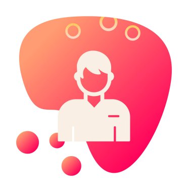 Erkek kullanıcı simgesi. Vektör çizim