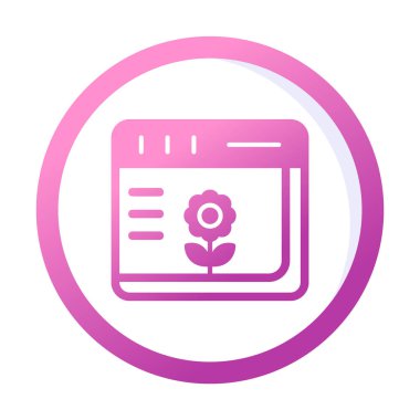 Basit Web Tarayıcı simgesi, vektör illüstrasyonu