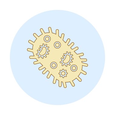 düz mikroorganizma ikon vektör illüstrasyon tasarımı