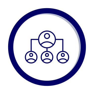 Basit Organizasyon hiyerarşisi simgesi, vektör illüstrasyonu