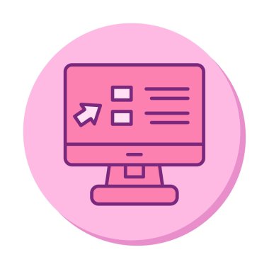 Basit Online Course Üniversitesi simgesi, vektör illüstrasyonu