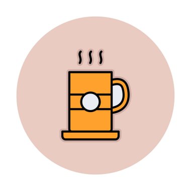 çay fincanı simgesi, vektör illüstrasyonu