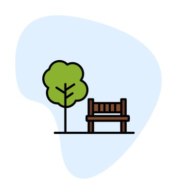 Yedek vektör renk simgesine sahip park 