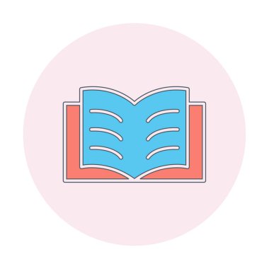 açık kitap simgesi, vektör illüstrasyonu basit tasarım