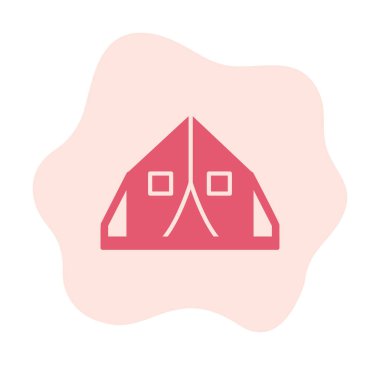 çadır simgesi, vektör çizimi  