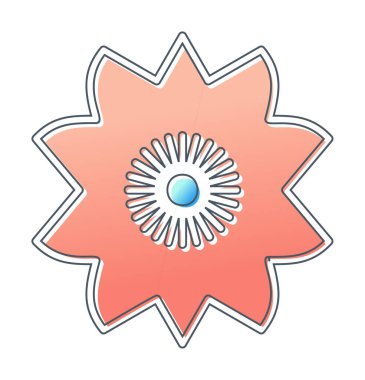 Sakura çiçek simgesi, vektör illüstrasyonu 