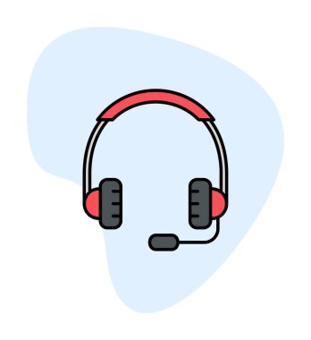 kulaklıklar düz simge, vektör illüstrasyonu