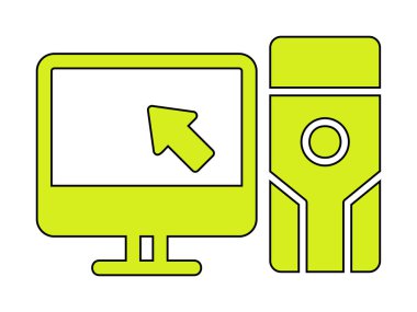 kişisel bilgisayar simgesi, vektör illüstrasyonu basit tasarım