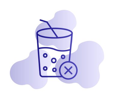 Meyve suyu işareti yok. Web simgesi basit illüstrasyon 