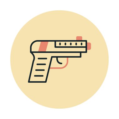 tabanca vektör renk çizgisi simgesi