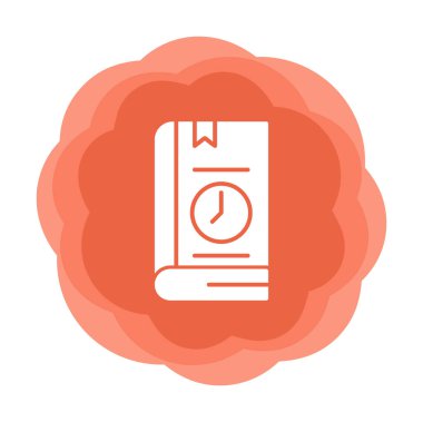 Kitap Zaman Sınırı simgesi, vektör illüstrasyonu 