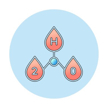 h 2 sembollü su damlaları 