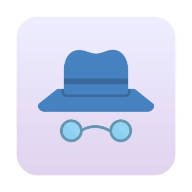 Basit Incognito simgesi, vektör illüstrasyonu