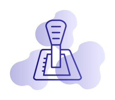 Araba vites kutusu web simgesi, vektör illüstrasyonu