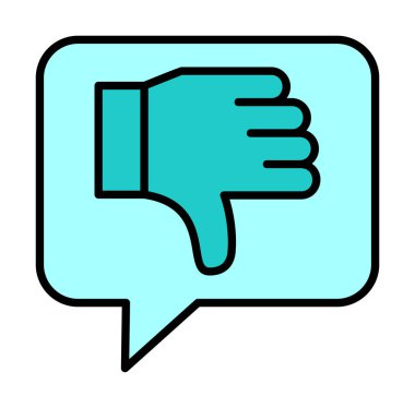 Hoşlanmıyorum. Web simgesi basit illüstrasyon 