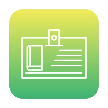 Kütüphane kartı simgesi, vektör illüstrasyonu