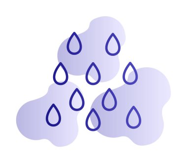 yağmur simgesi, vektör illüstrasyonu  