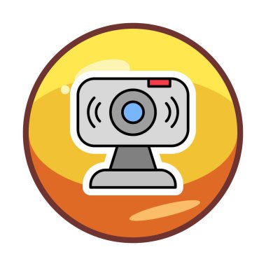 Web kamerası. Web simgesi basit illüstrasyon                   