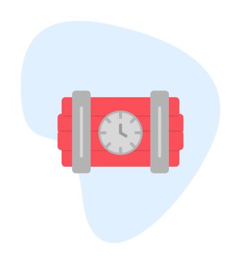 Zaman bombası ikonu vektör illüstrasyonu.