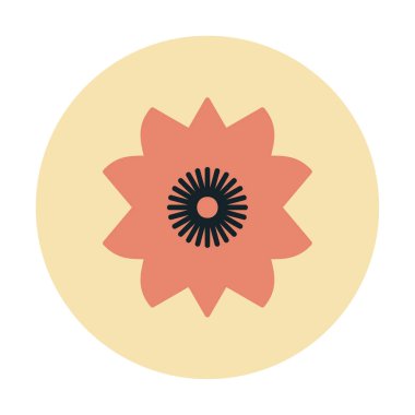 Sakura çiçek simgesi, vektör illüstrasyonu 