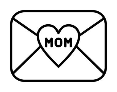 posta anne simgesi, vektör illüstrasyonu   