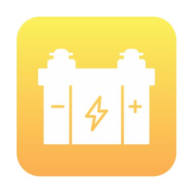 Basit Araba aküsü vektör illüstrasyonu