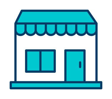 Dükkan. Web simgesi basit illüstrasyon