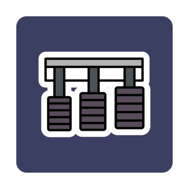 Araba pedalları web tasarım ikonu. Beyaz arkaplanda vektör illüstrasyonu