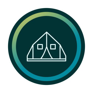 çadır simgesi, vektör çizimi  