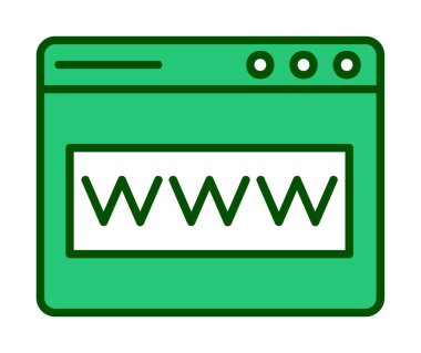 tarayıcı web sayfası simgesi, vektör illüstrasyonu 