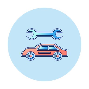 araba tamir ikonu vektör illüstrasyonu