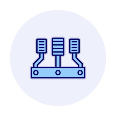 Araba Hızlandırıcı düz simgesi, vektör illüstrasyonu 